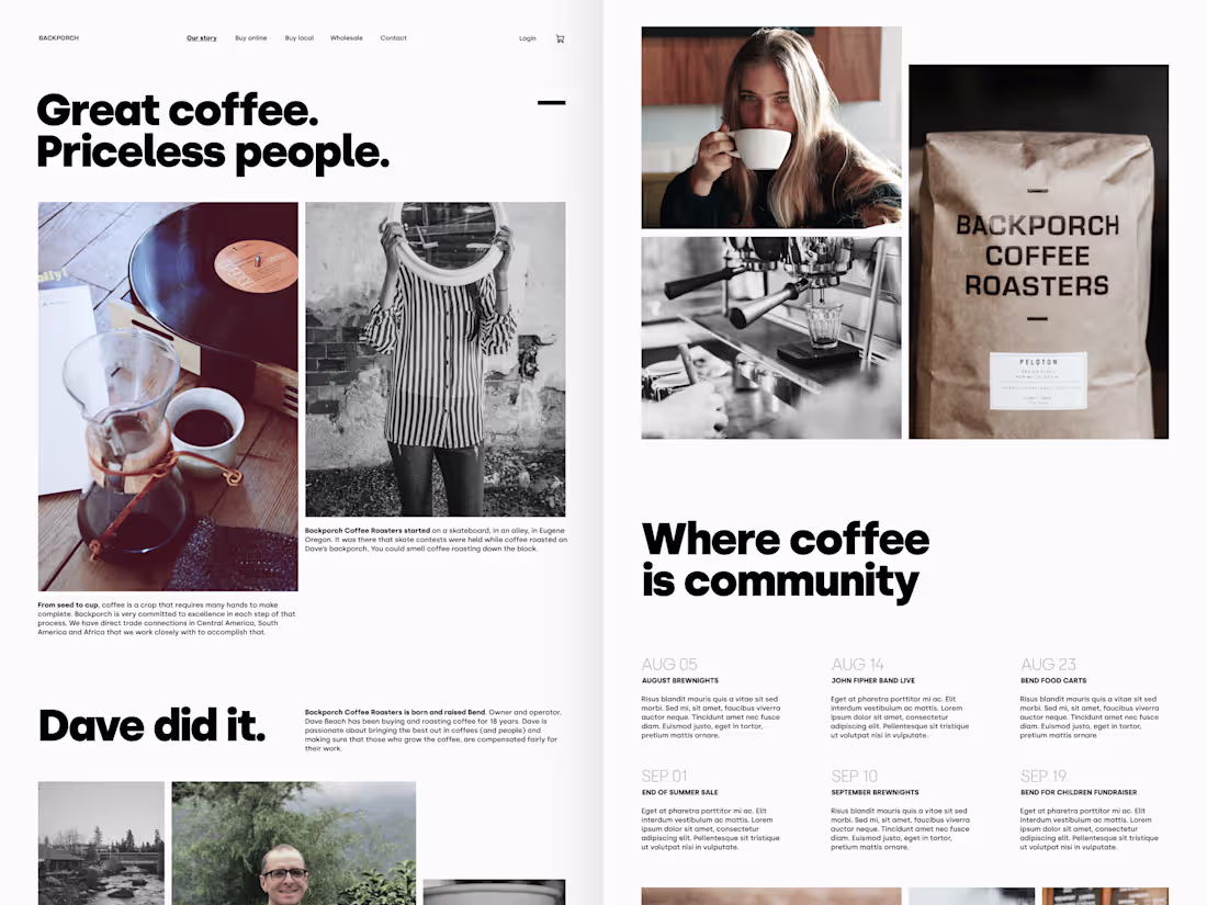 Cover image for Backporch Coffee Concept (non-commissioned)