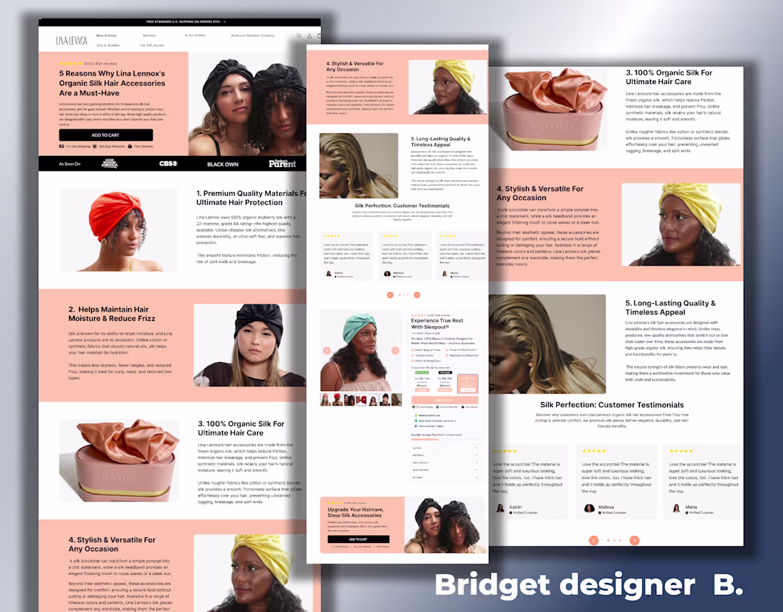 Cover image for Lina Lennox Product Page Redesign