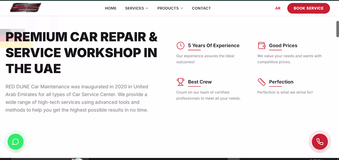 Cover image for Car Workshop Website – Dubai
Developed