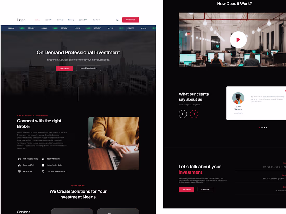 Cover image for Investment Website