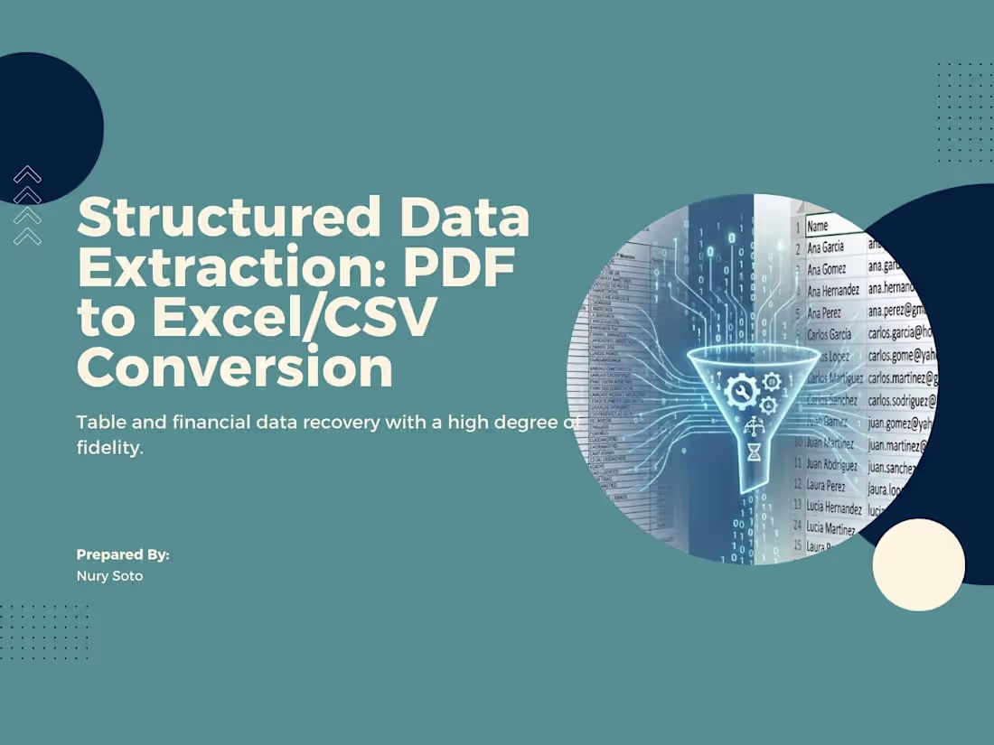 Cover image for Structured Data Extraction: PDF to
