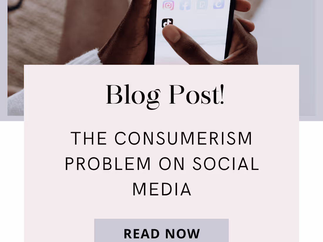 Cover image for THE CONSUMERISM PROBLEM ON SOCIAL MEDIA 