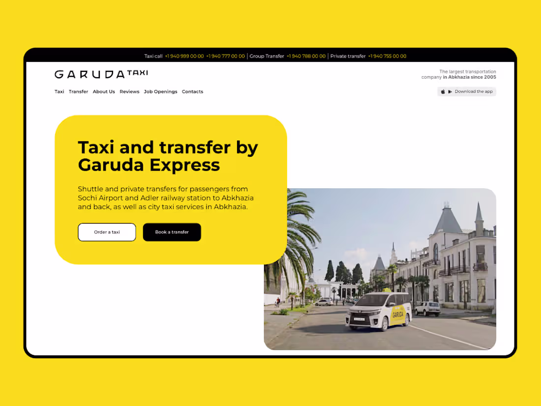 Cover image for Website Design & Development for Taxi Company (Framer )