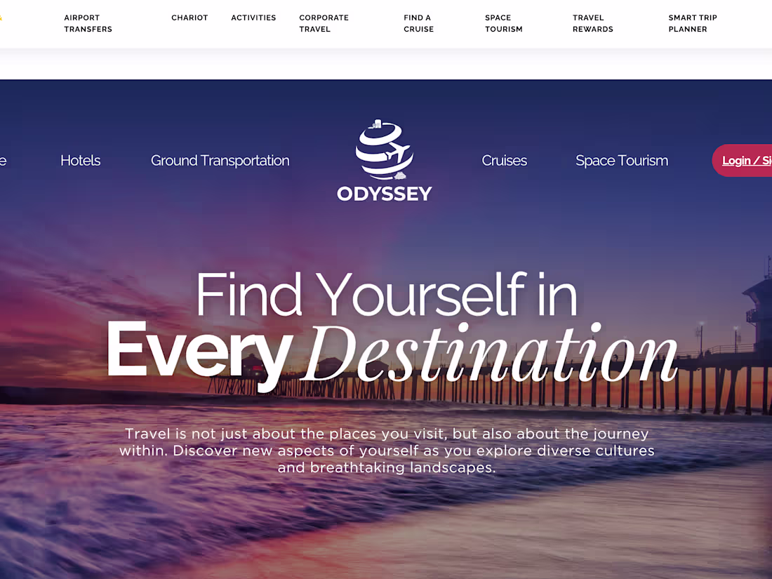 Cover image for Odyssey Travel App: Hotel, Limo, and Cruise Bookings