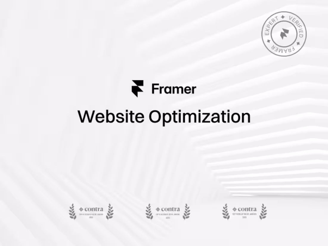 Cover image for Framer Website Optimization