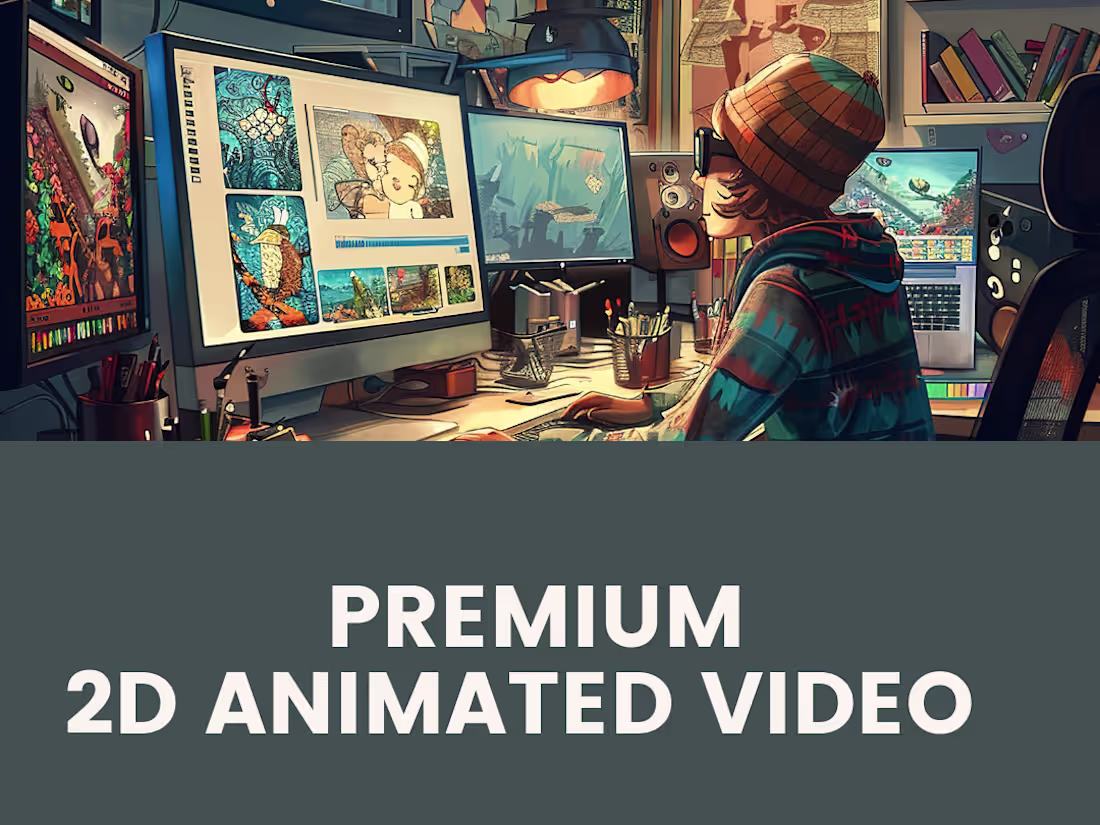 Cover image for Premium 2D Animated  Explainer Video
