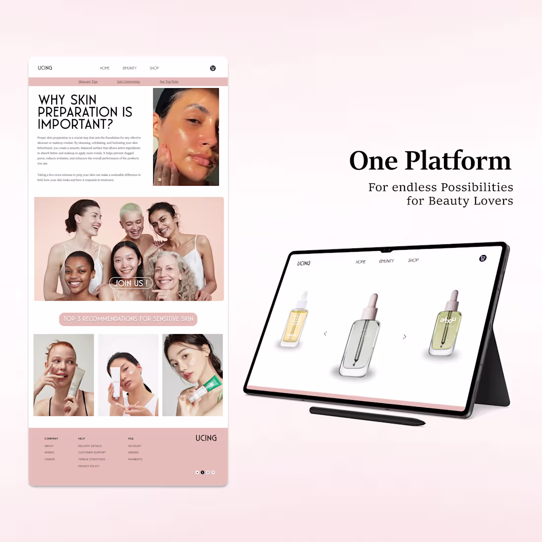 Cover image for UI Design for Skincare E-Commerce Website