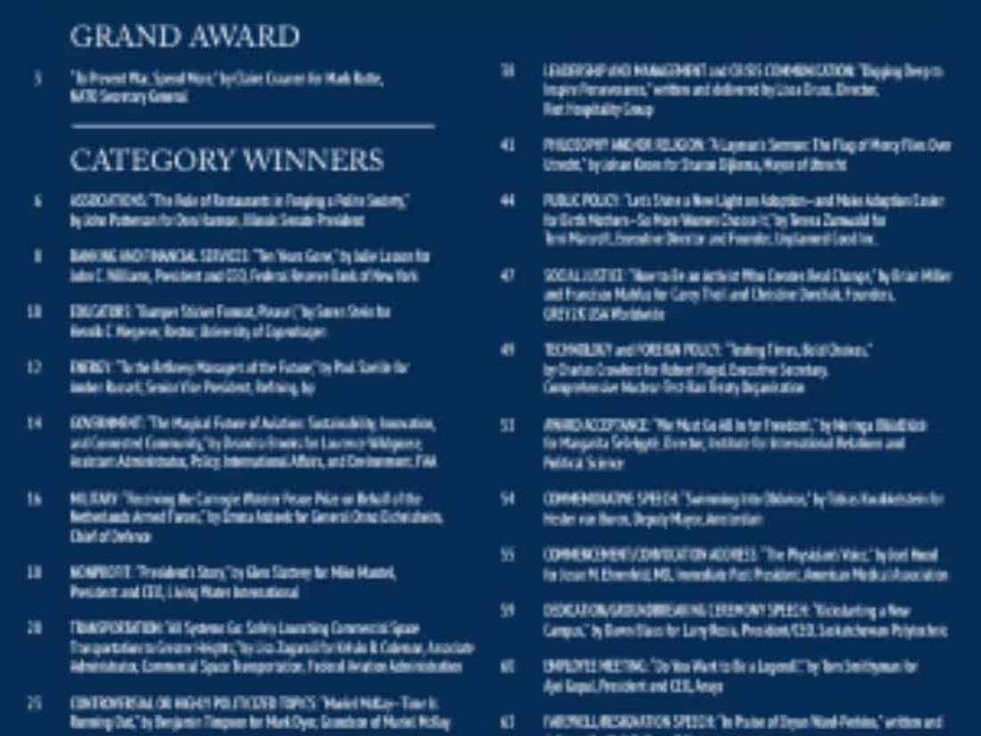 Cover image for Cicero-award winning speechwriter