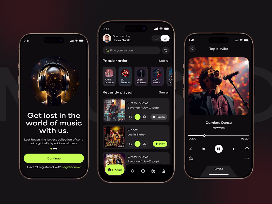 Cover image for Music Streaming Mobile App