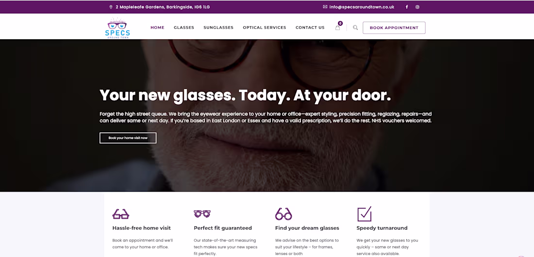 Cover image for Specsaroundtown is an e-commerce optometry
