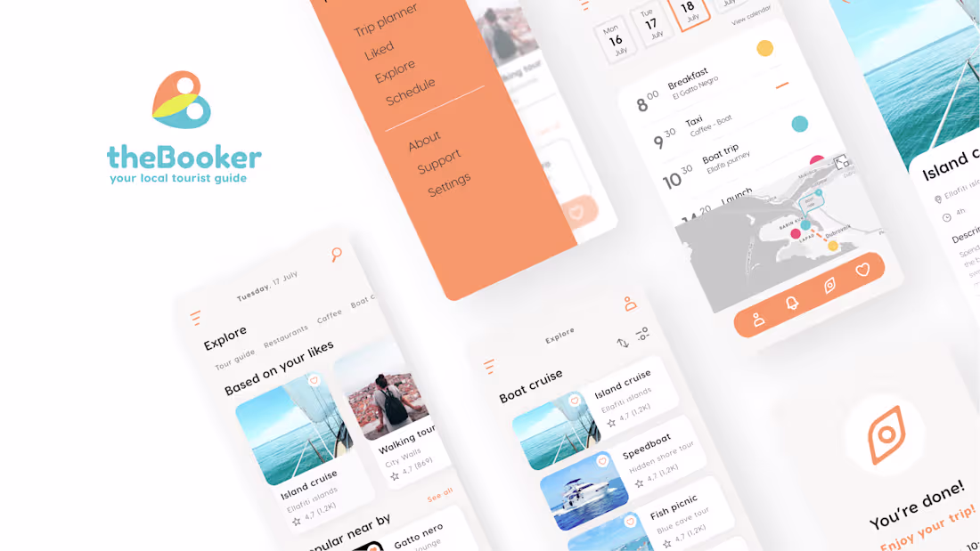 Cover image for Booker - booking app and branding 
