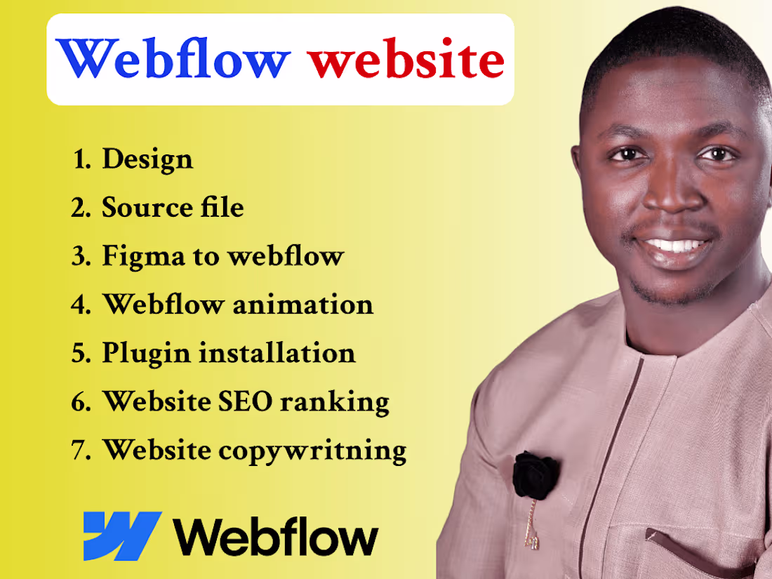 Cover image for I will design and build a responsive website on Webflow