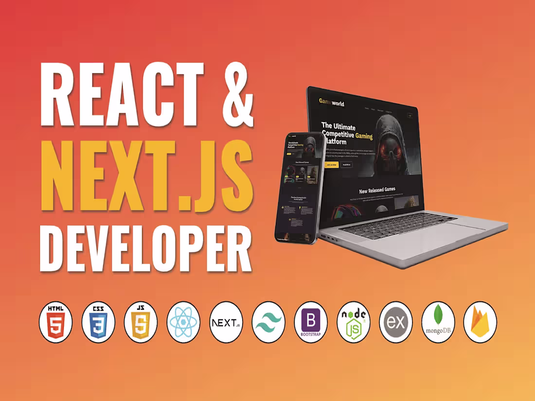 Cover image for Build Responsive Website using React JS, Next JS, Tailwind CSS