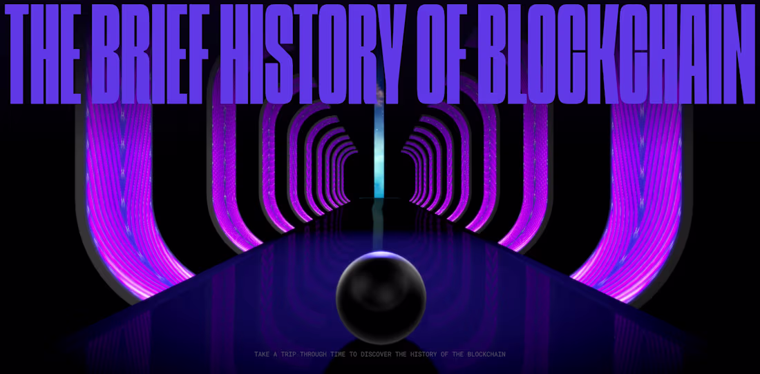 Cover image for History of Blockchain - Interactive 3D Web Journey