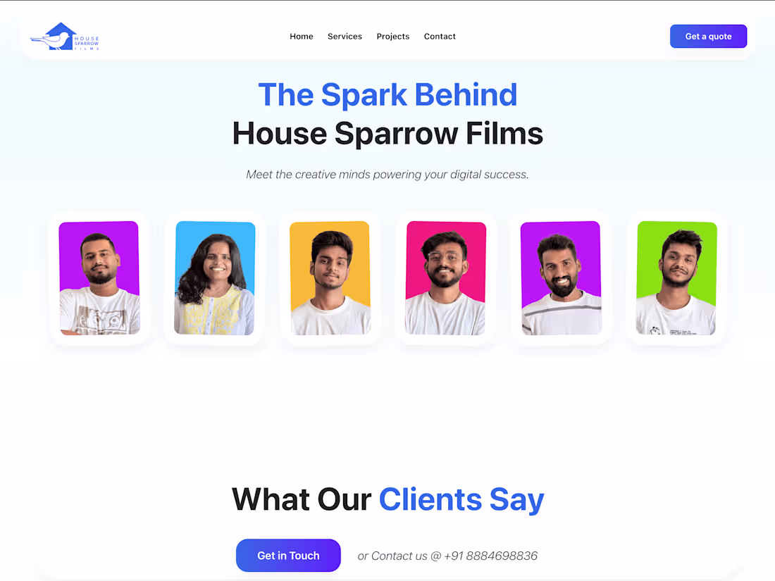 Cover image for Agency website project on framer