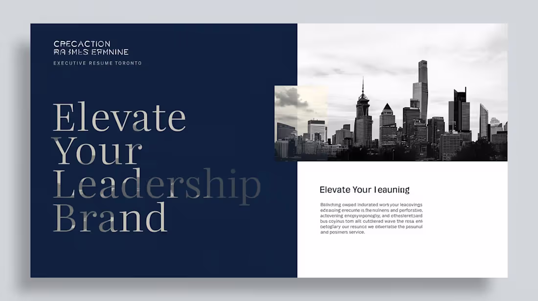 Cover image for Executive Resume Writing Services Toronto