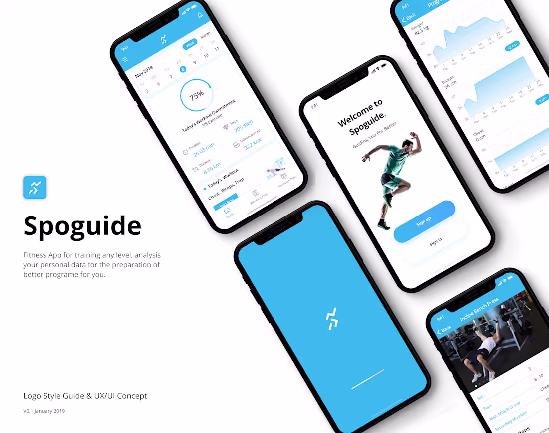 Cover image for Spoguide | Logo Style Guide & UX/UI Design Concept
