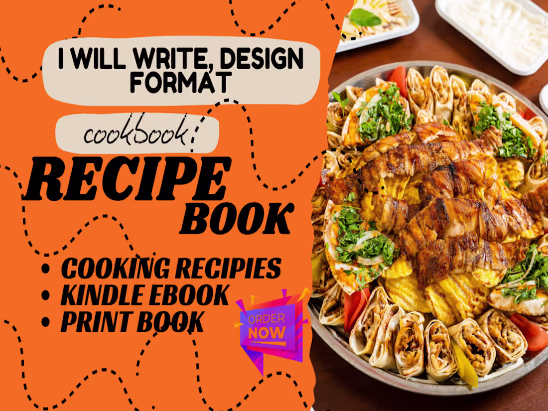 Cover image for i will design cookbook and eBook recipe design 