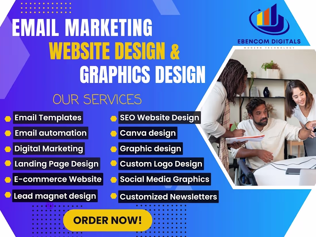 Cover image for Email Marketing, Website Design and Graphics Design Expert