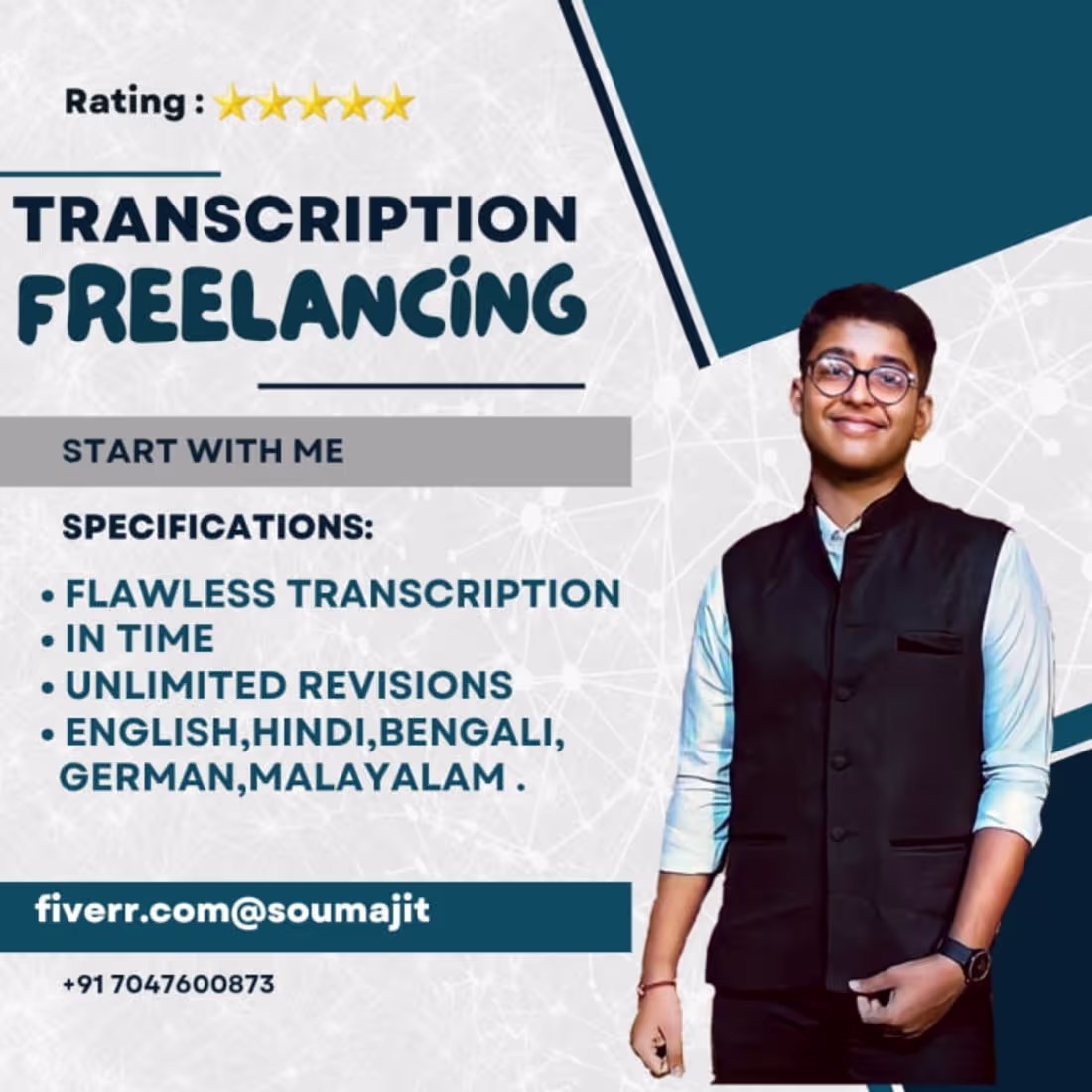 Cover image for I will do flawless transcription of audio and video