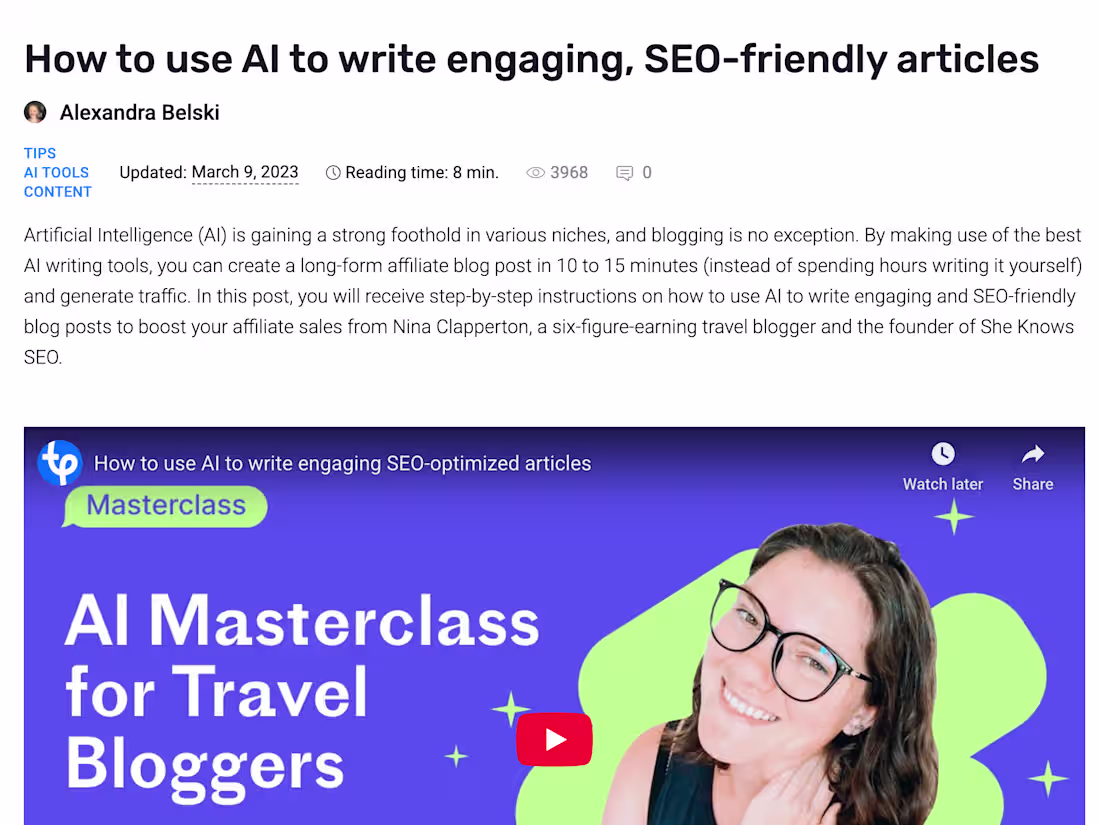 Cover image for How to use AI to write engaging, SEO-friendly articles (http...