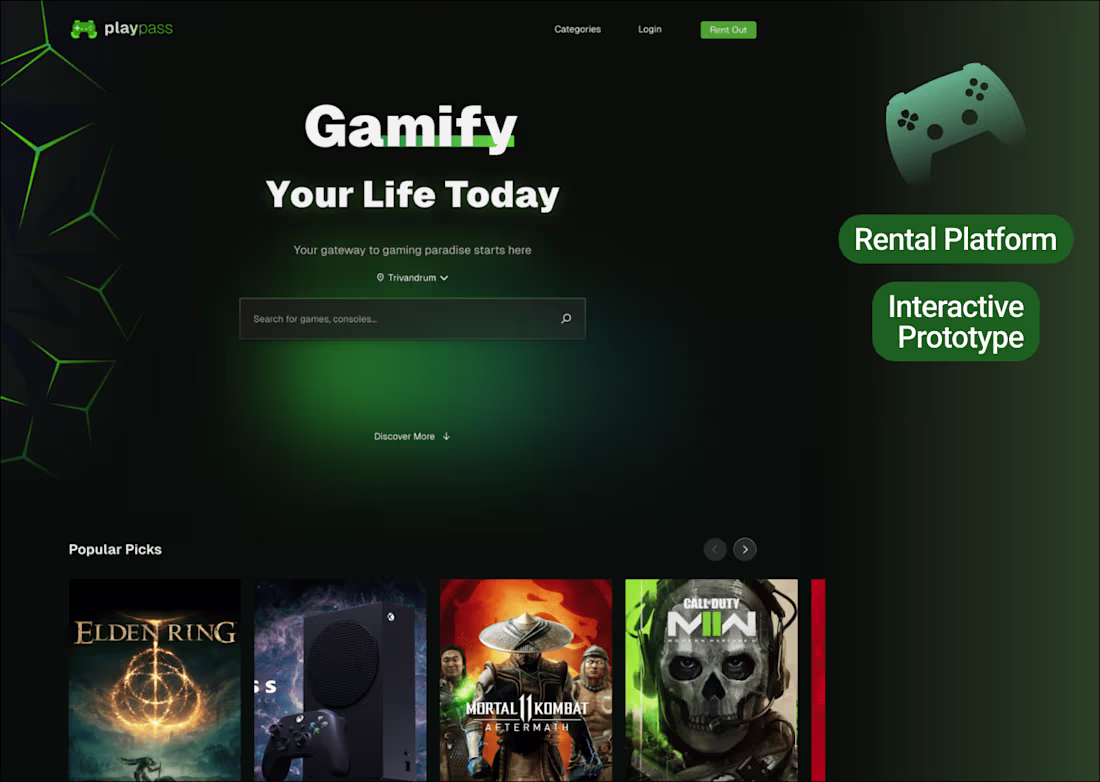 Cover image for Gaming Rental Platform