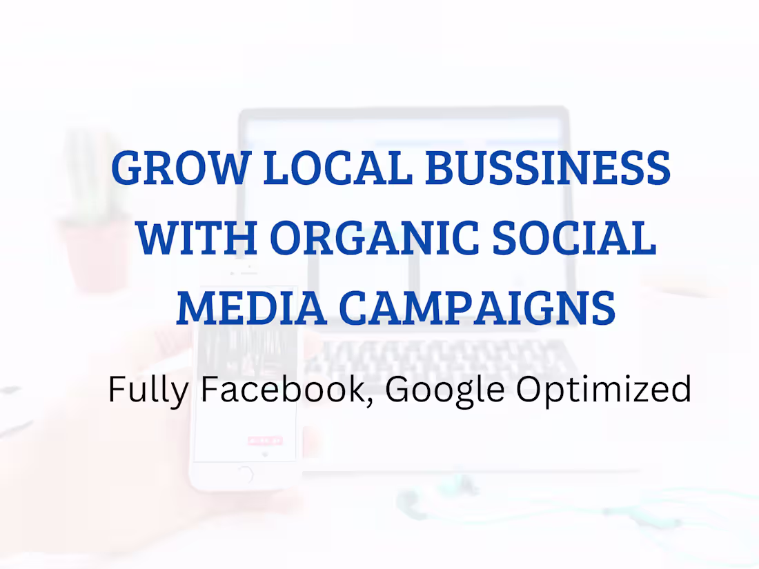 Cover image for Social Media Campaign for Local Business