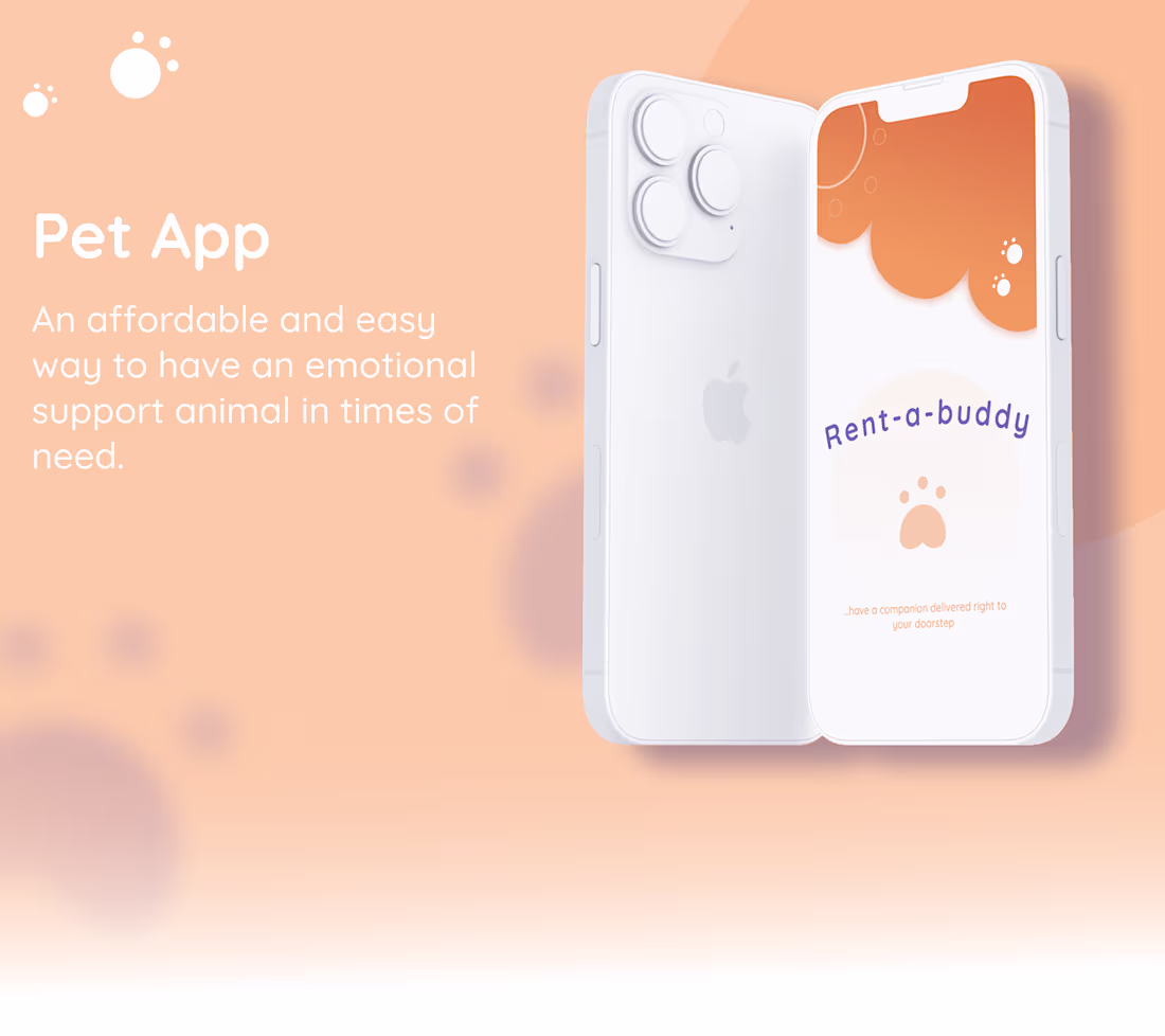 Cover image for Rent-a-buddy | Emotional Support App (UI/UX Case Study) 