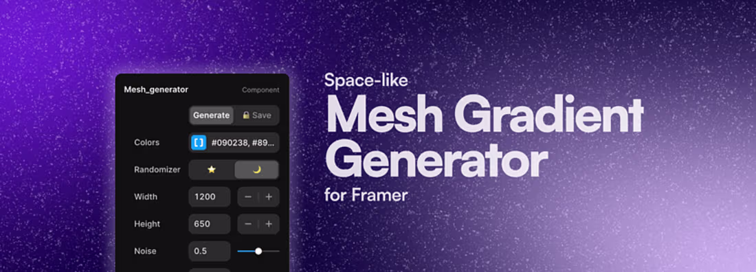 Cover image for Mesh Gradient Generator for Framer