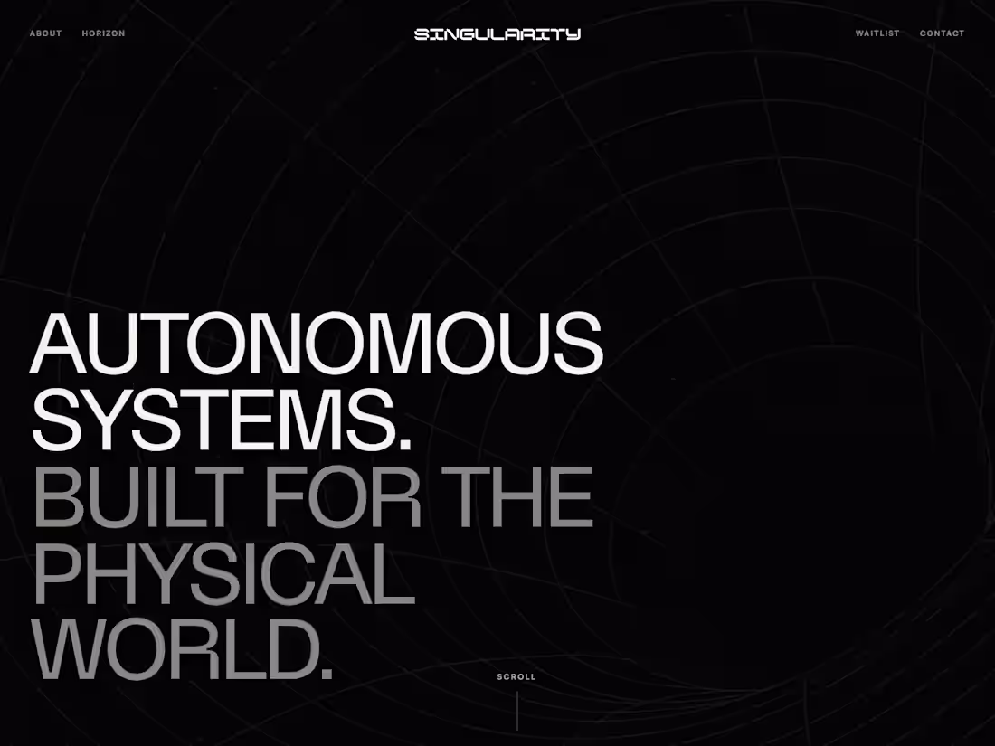 Cover image for Landing page for Singularity, a