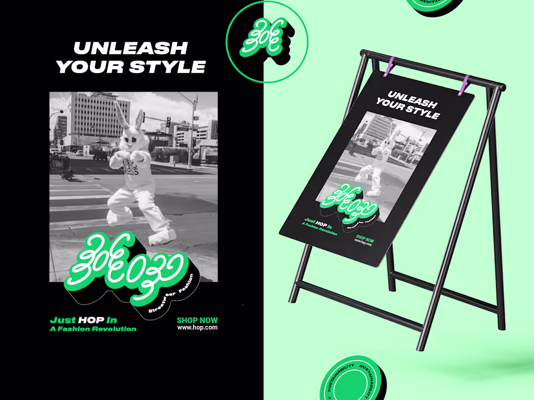 Cover image for HOP - Streetwear Fashion Branding | Brand designer