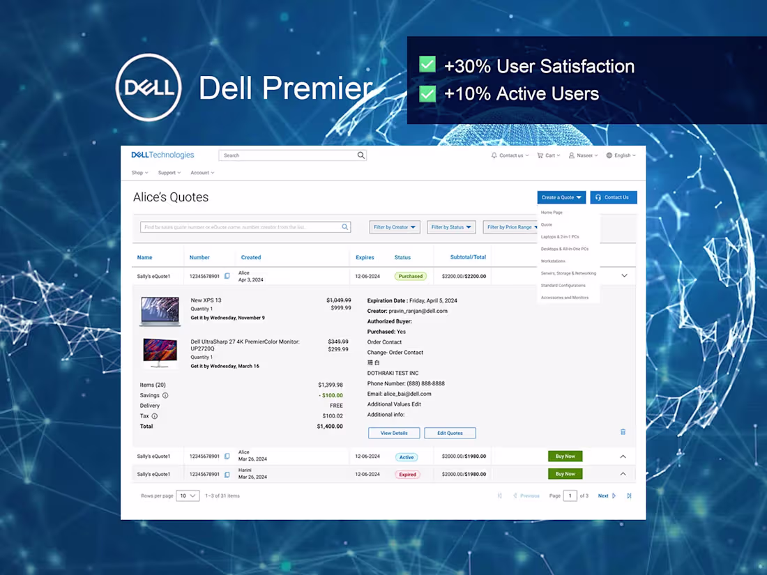 Cover image for Dell Premier Quote Home Redesign 