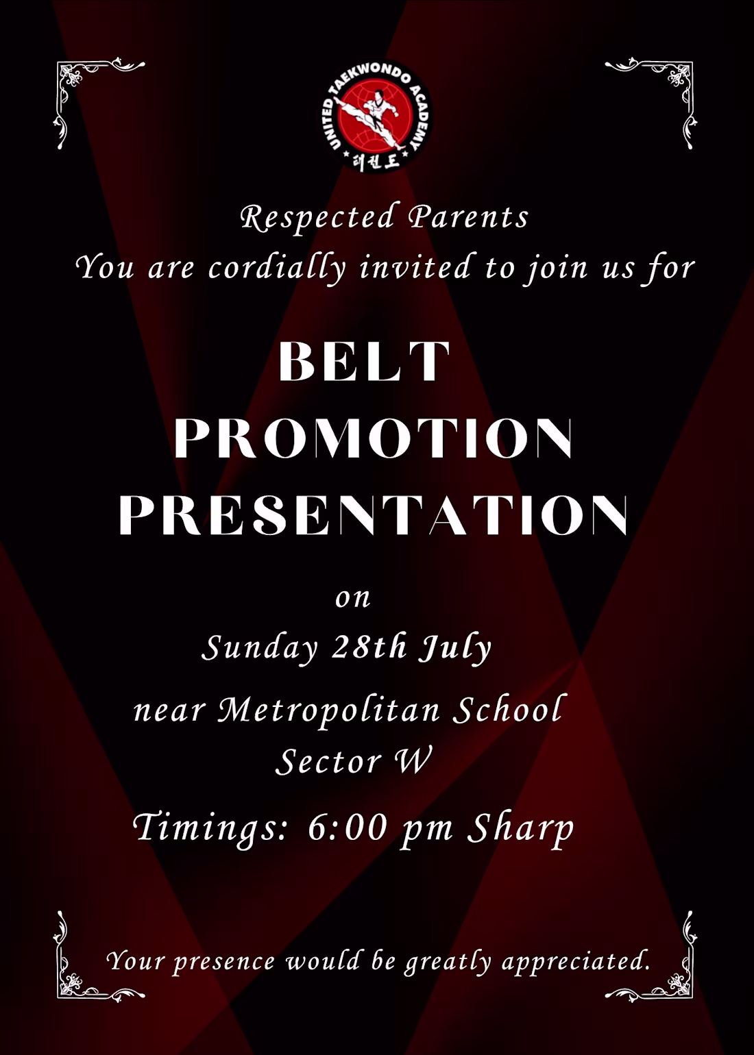 Cover image for Belt Promotion Presentation Flyer Design