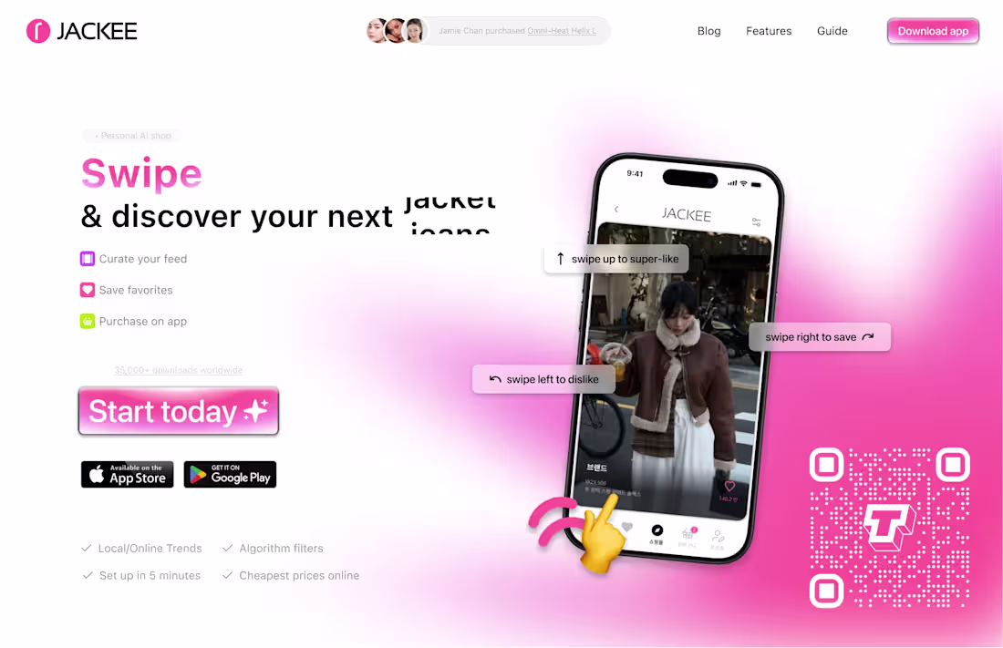 Cover image for Jackie landing - Framer design 🪁