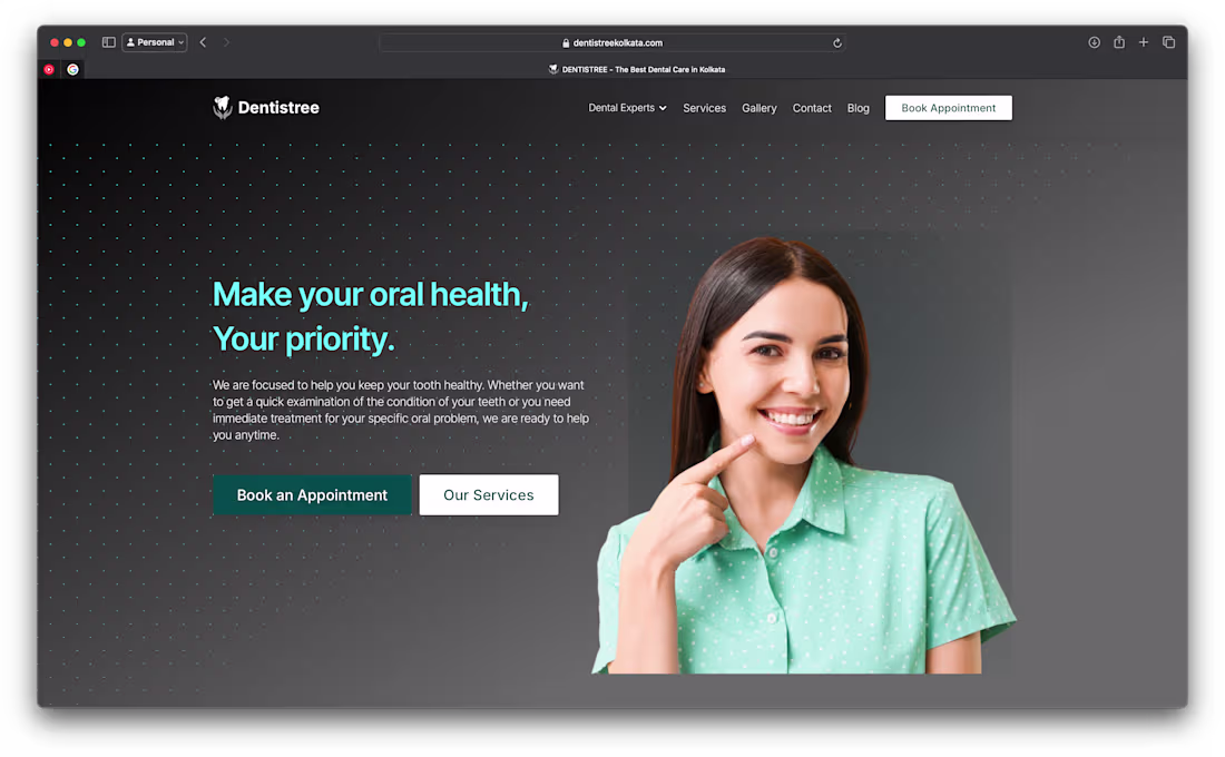Cover image for Modern framer website for a leading Dental Clinic