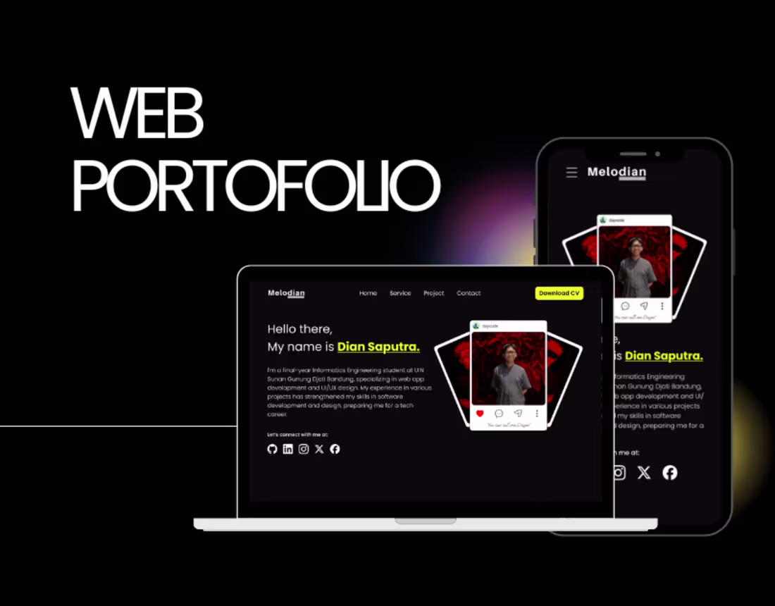 Cover image for Melodian - Personal Portofolio Website