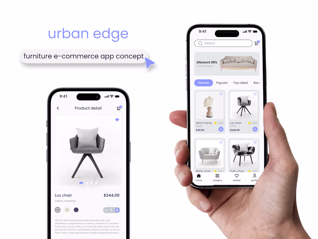 Cover image for Furniture E-Commerce App | UI/UX Design