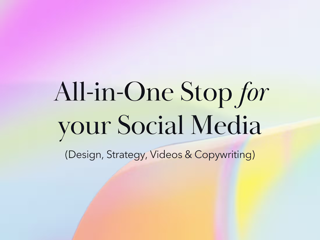 Cover image for All-in-One Social Media: Design, Strategy, Videos & Copywriting