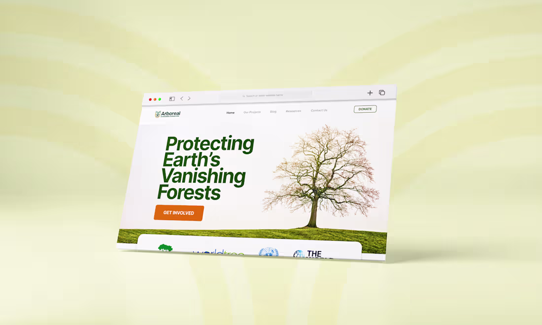 Cover image for LANDING PAGE DESIGN FOR ARBOREAL