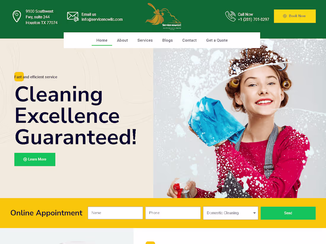 Cover image for Home Cleaning Website