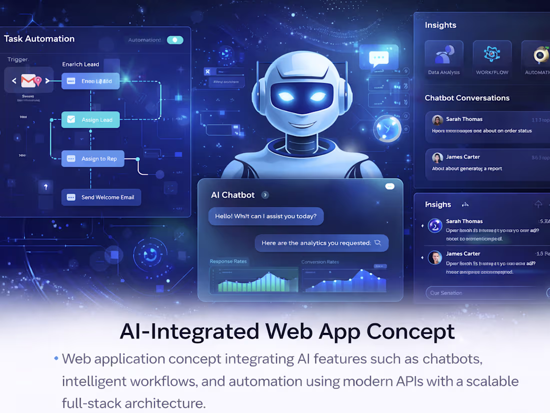 Cover image for AI-Integrated Web App Concept Web application concept integr...