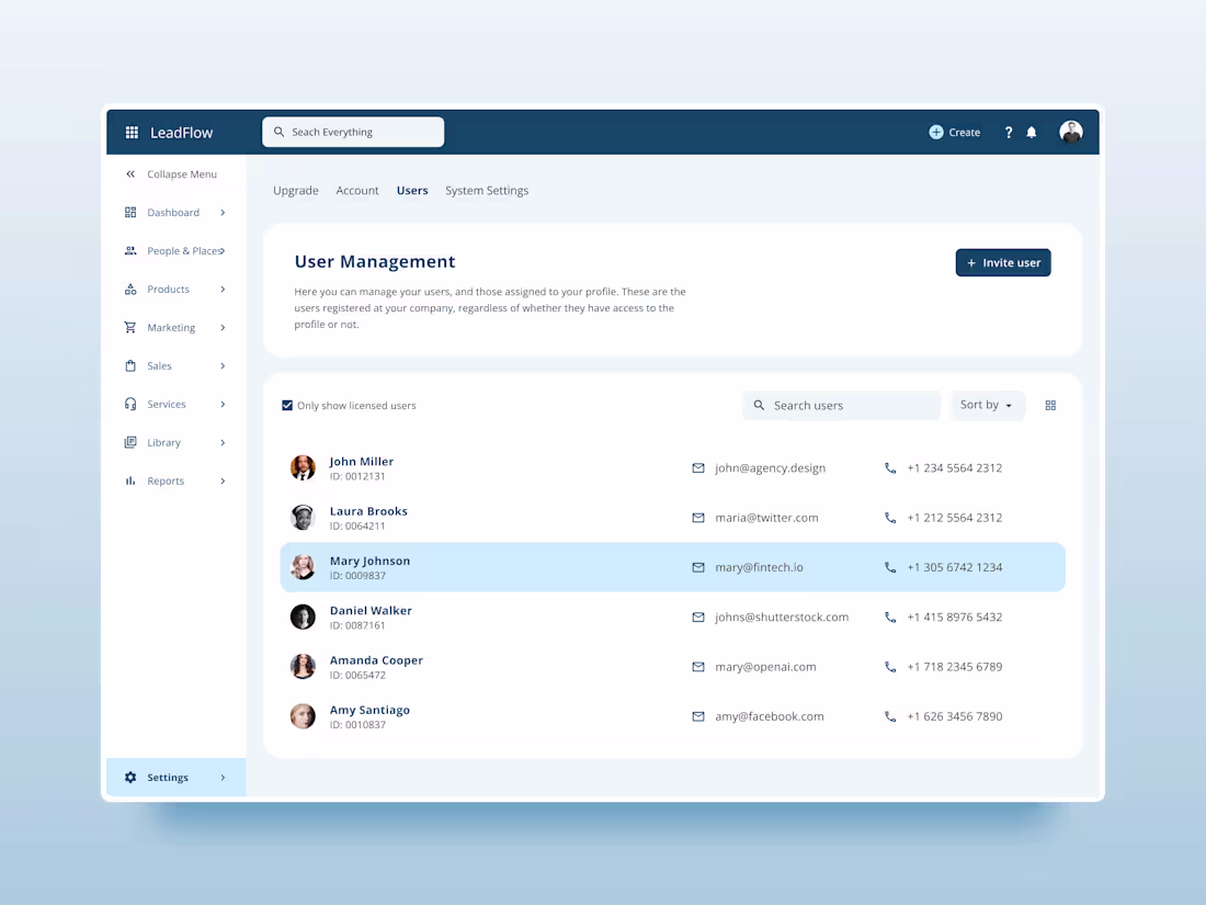 Cover image for UI Design for CRM SaaS Product