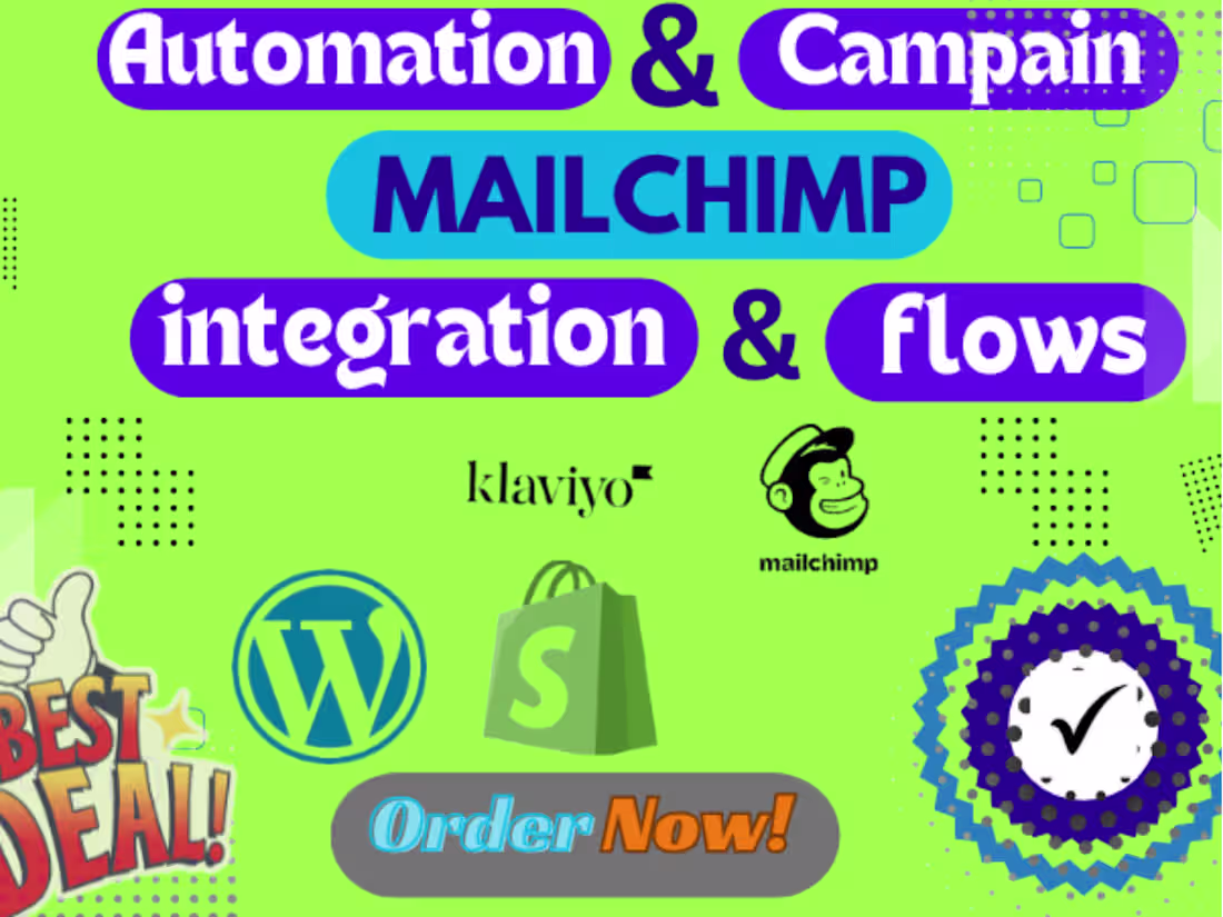 Cover image for Email flows and automation campaign set in MailChimp and Klaviyo