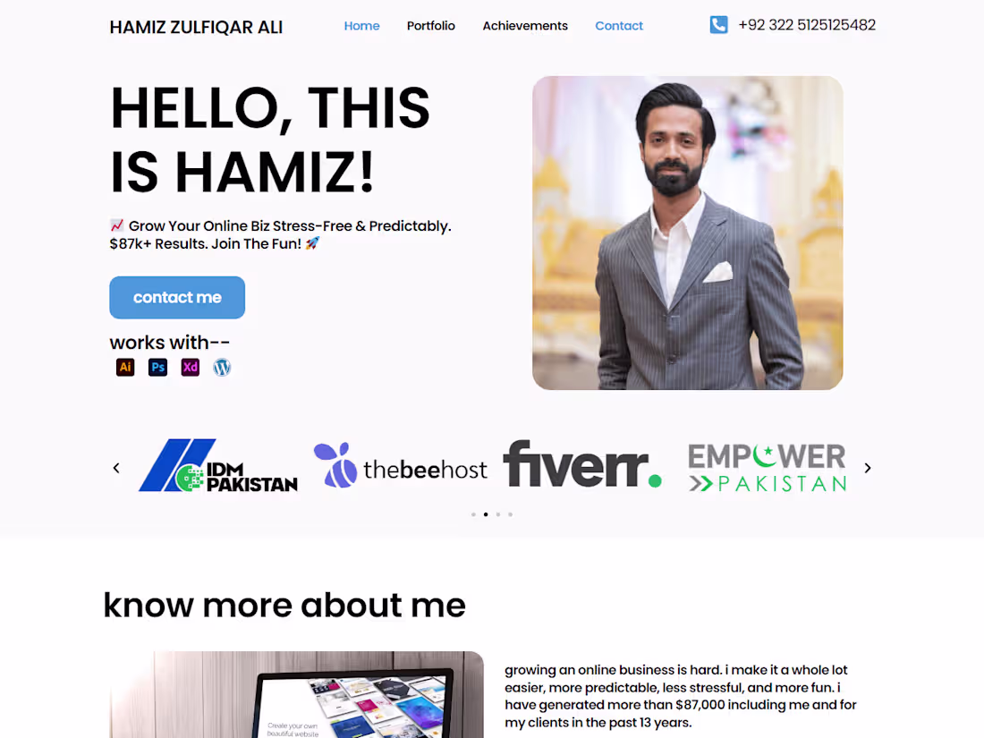 Cover image for Redesign of Portfolio Website with WordPress and Elementor