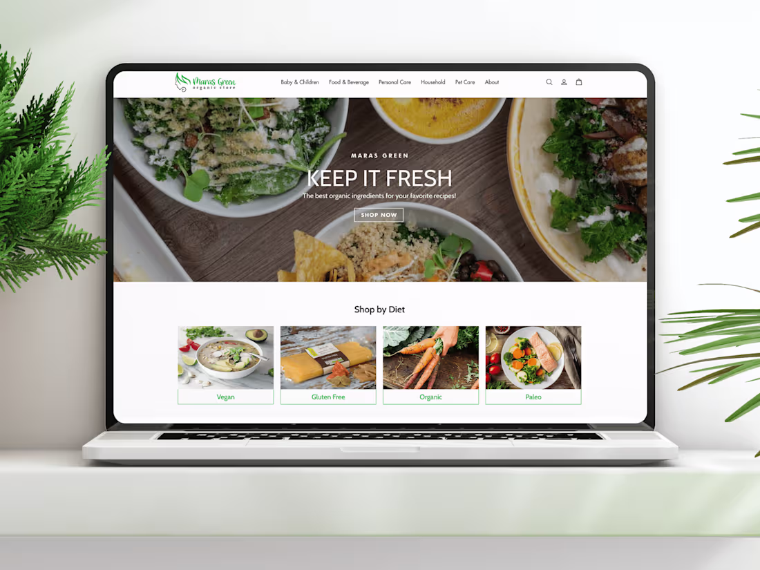 Cover image for MarasGreen: E-commerce Website UX/UI Design 🍃