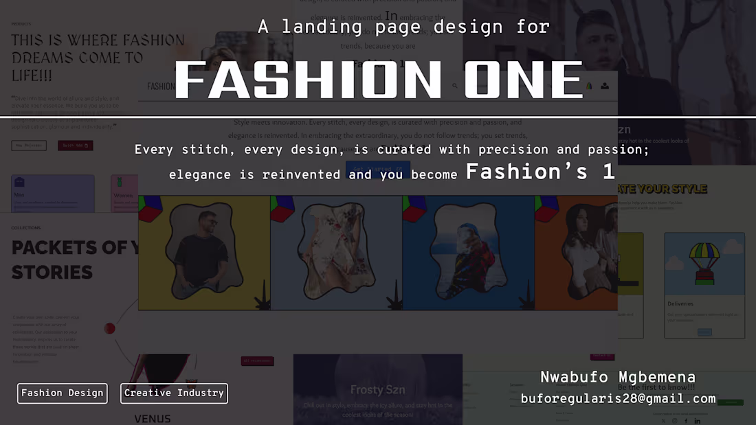 Cover image for Landing Page Design for Fashion One