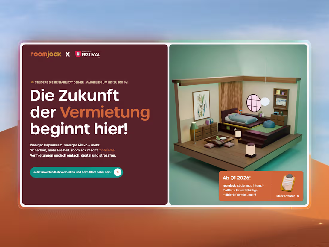 Cover image for Framer Landing Page | Roomjack at Immocation Festival