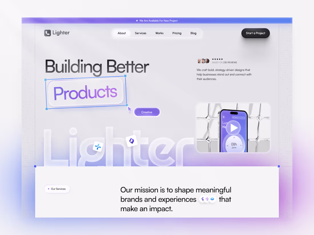 Cover image for Lighter - Creative Agency Website Template