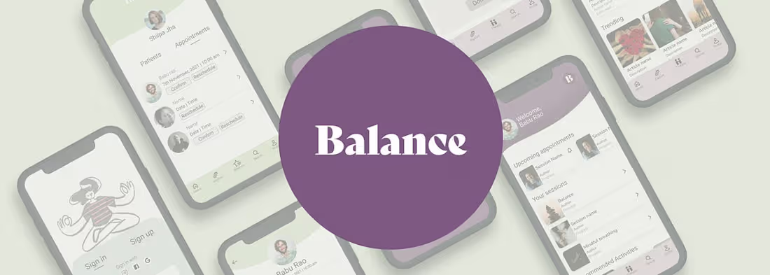Cover image for Balance — A mental health application