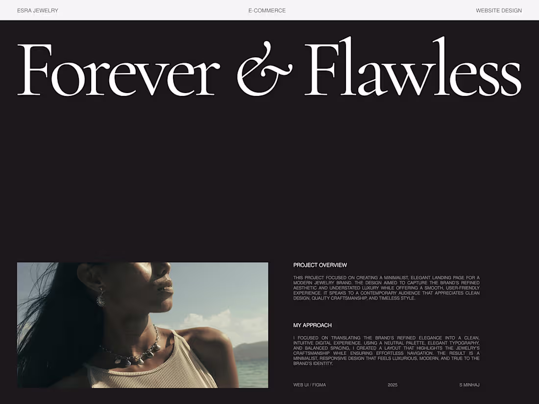 Cover image for ESRA JEWELRY - Landing Page Design